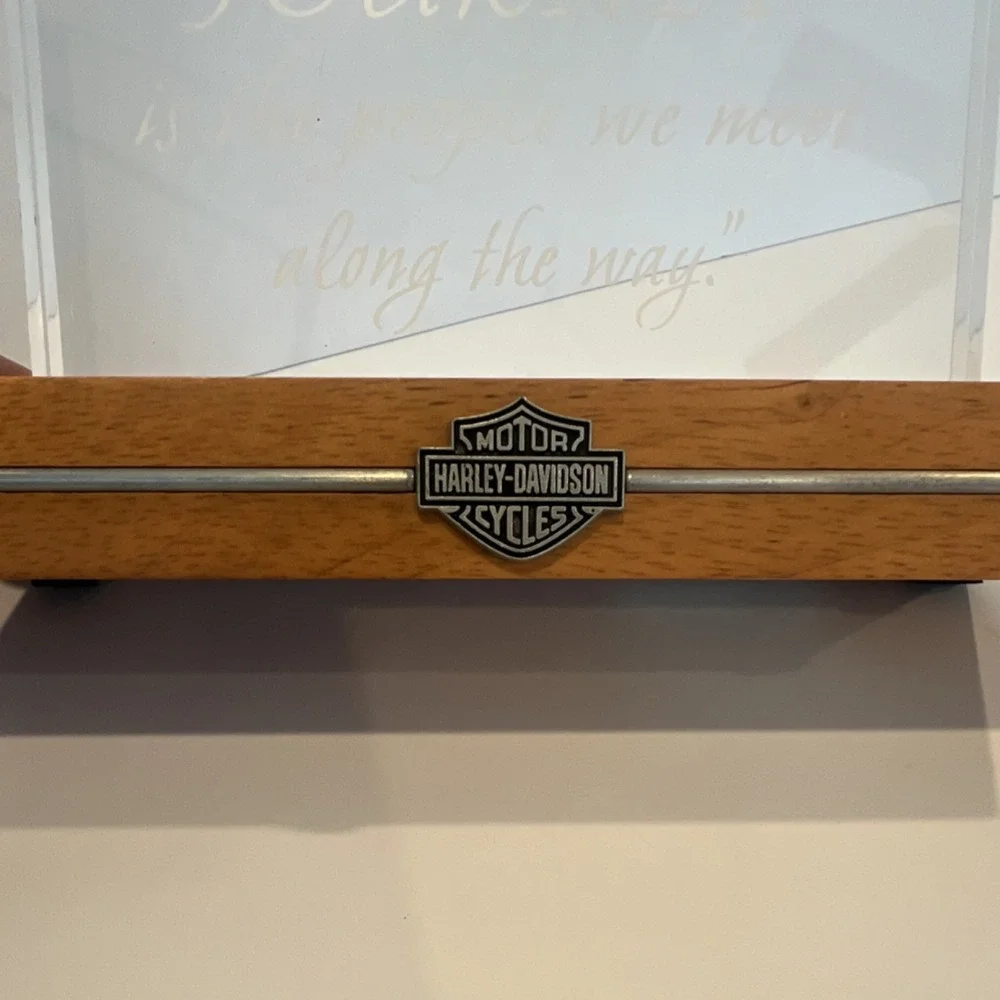 Harley-Davidson Collectible Acrylic Picture Frame with Journey Quote Wood Base